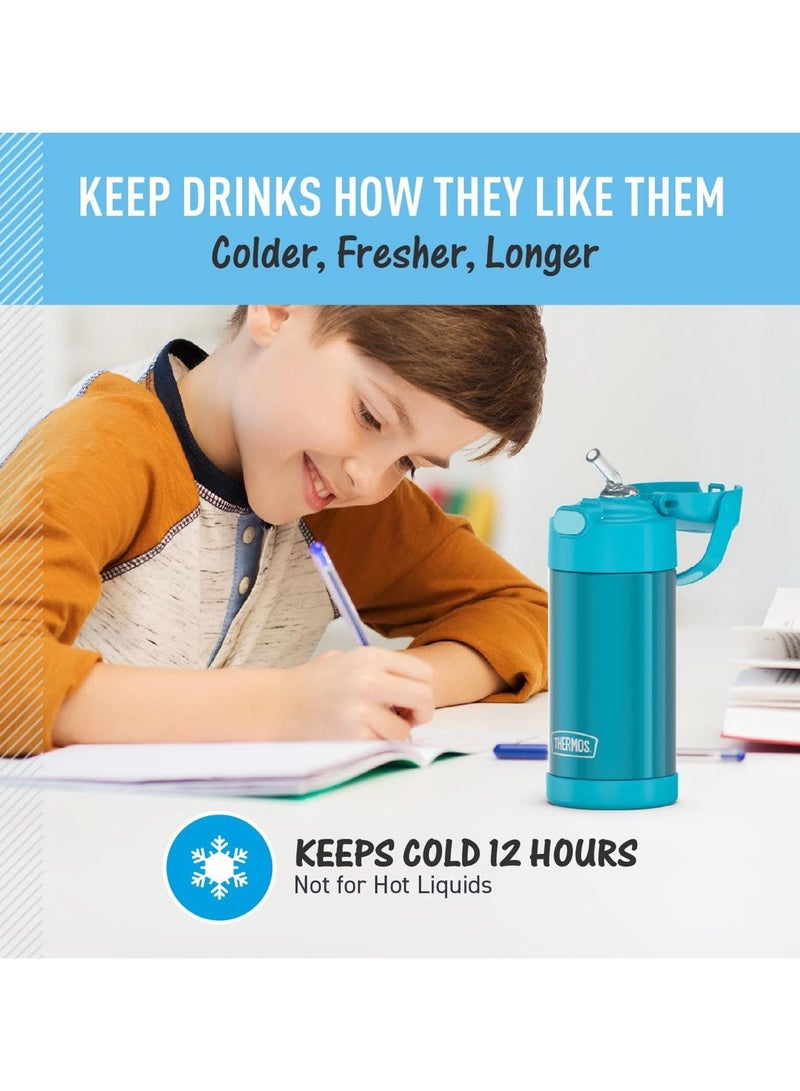 ترموس زجاجة مياه فانتينر F4016VI6 من ثيرموس سعة 12 اونصة - لون أزرق، ستانلس ستيل - Image 3
