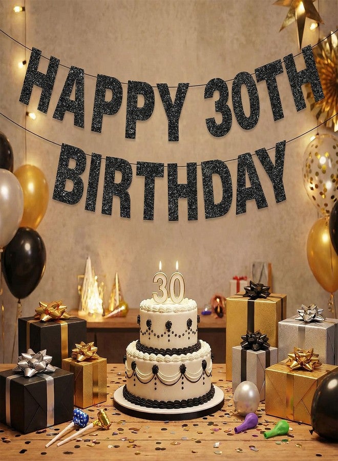 KINYFY 110 Pcs DIY Banner Kit with Letters,Black Glitter Customizable Banners, DIY Letter Banner Including 107 Letters and Numbers 1 Rope and 2 Threading Devices for Graduation Wedding Birthday Parties Decoration - Image 3