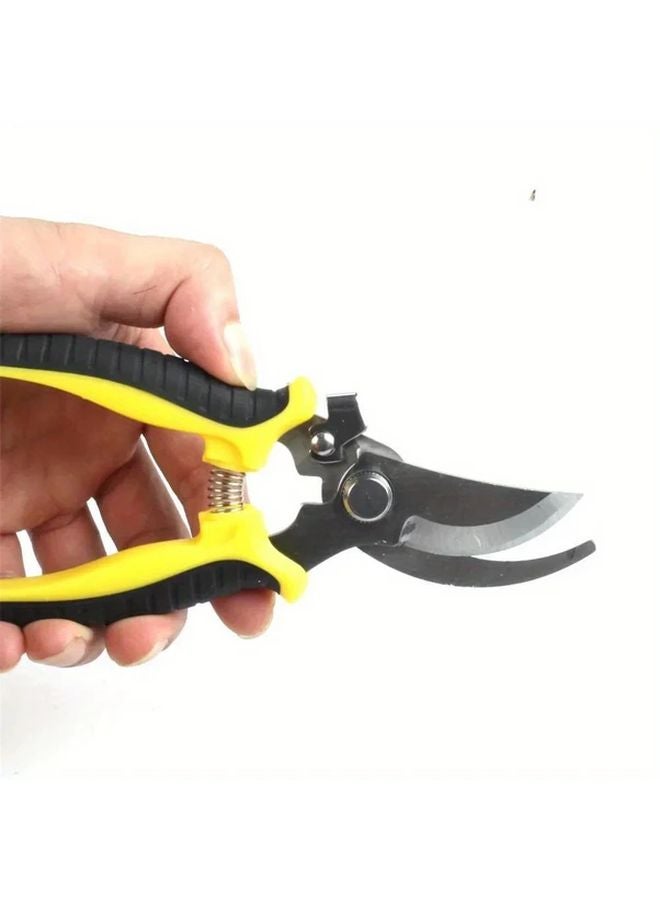 Yellow Garden Pruning Shears Heavy Duty Rust Resistant Manual Hand Clippers - Image 5