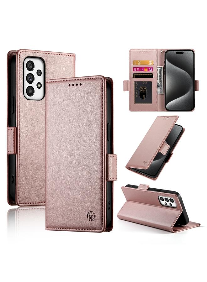 erorex Case For Samsung Galaxy A73 5G Side Buckle Magnetic Frosted Leather Phone Case - Image 1