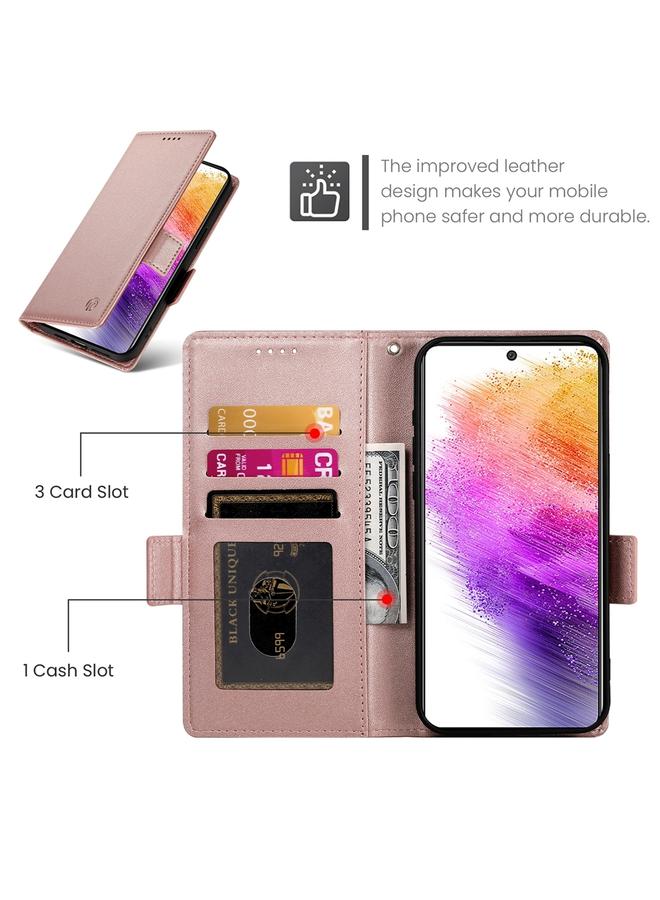 erorex Case For Samsung Galaxy A73 5G Side Buckle Magnetic Frosted Leather Phone Case - Image 4