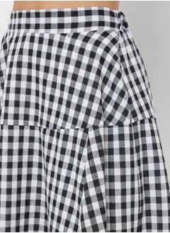 Ginger Gingham A Line Skirt  - Image 4