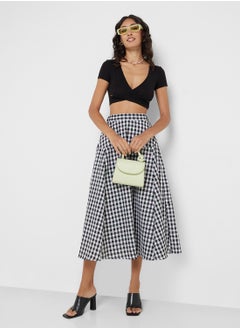 Ginger Gingham A Line Skirt  - Image 1