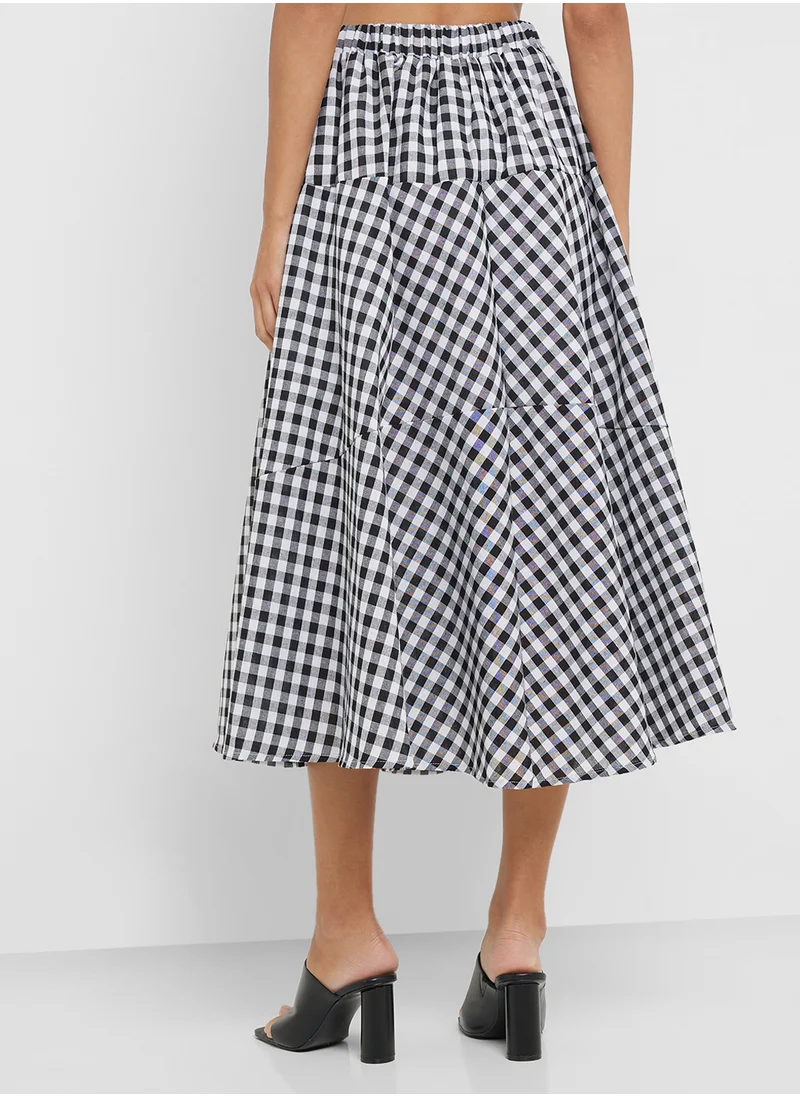 Ginger Gingham A Line Skirt