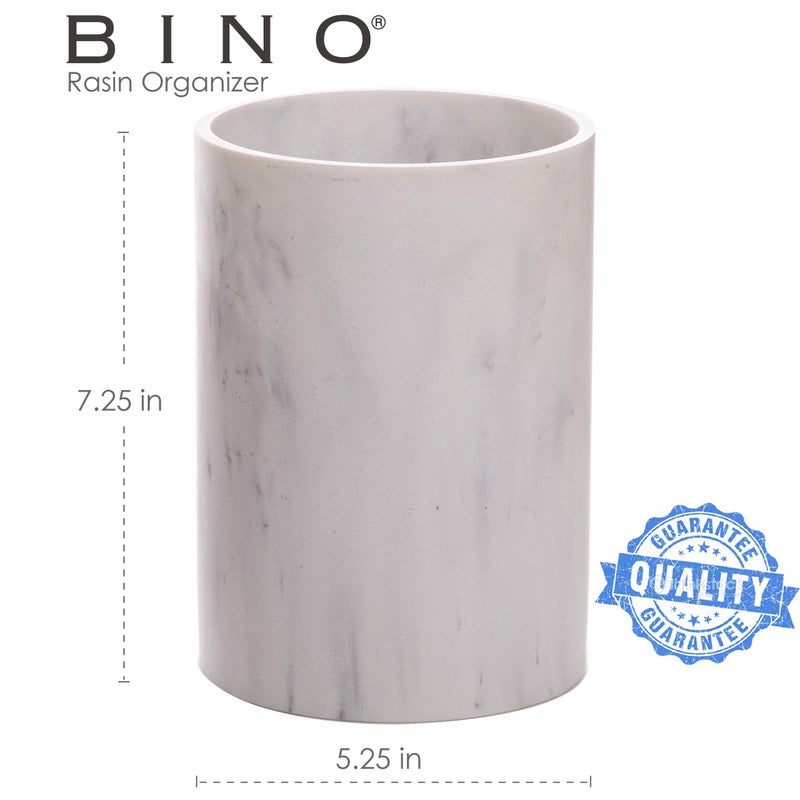 BINO | Kitchen Utensil Holder for Countertop, Matte Marble | Utensils Caddy | Countertop Utensils Holder | Utensil Crocks for Kitchen | Cooking Spatula Crock - Image 2