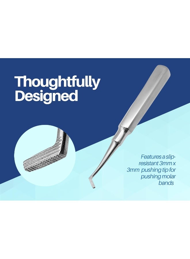 ARTMAN INSTRUMENTS Construction Band Pusher Molar Band Pusher for Orthodontics, Strong Grip Slip Resistant Tip, Elevator Style, Precision Tool for Accurate Molar Band Placement and Removal - Image 4