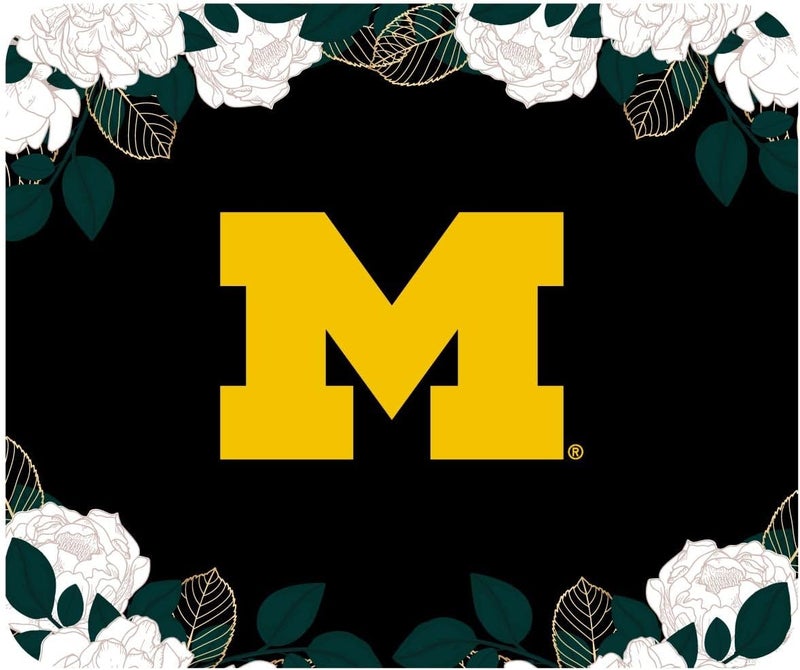 OTM Essentials Mouse Pad, Fabric, University of Michigan Standard/Floral White - Image 1