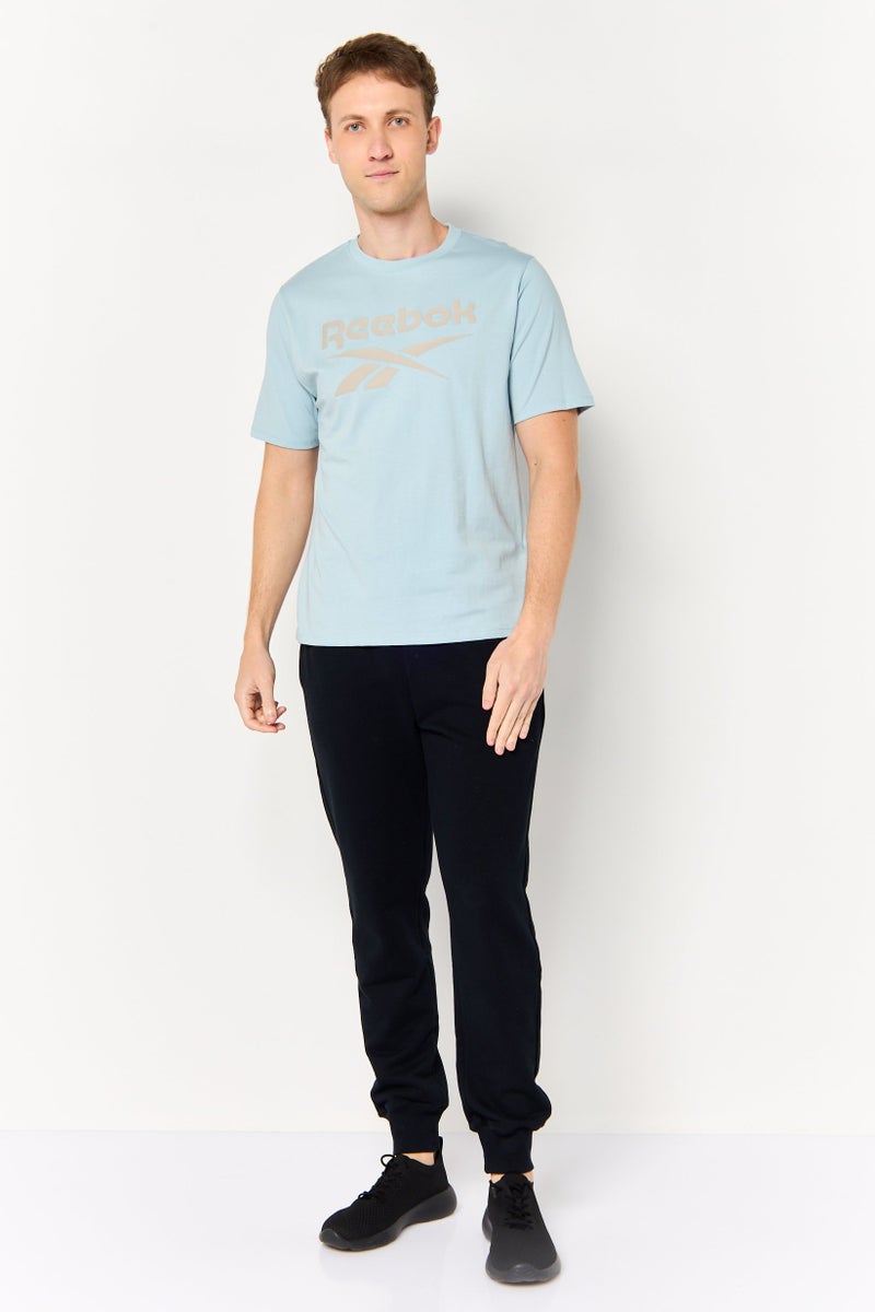 Reebok Men Sportswear Fit Short Sleeve Training T-Shirt, Light Blue - Image 2