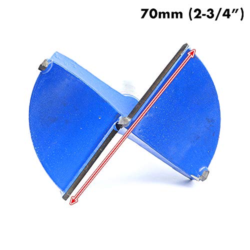 Genubi Industry 1 Count 2-3/4 Inch 70mm Forstner Drill Bit Woodworking Hole Saw Wood Cutter, Professional Alloy Steel Wood Drilling Woodworking Hole Boring Bit Power Rotary Cutting Tool (Blue) - Image 2