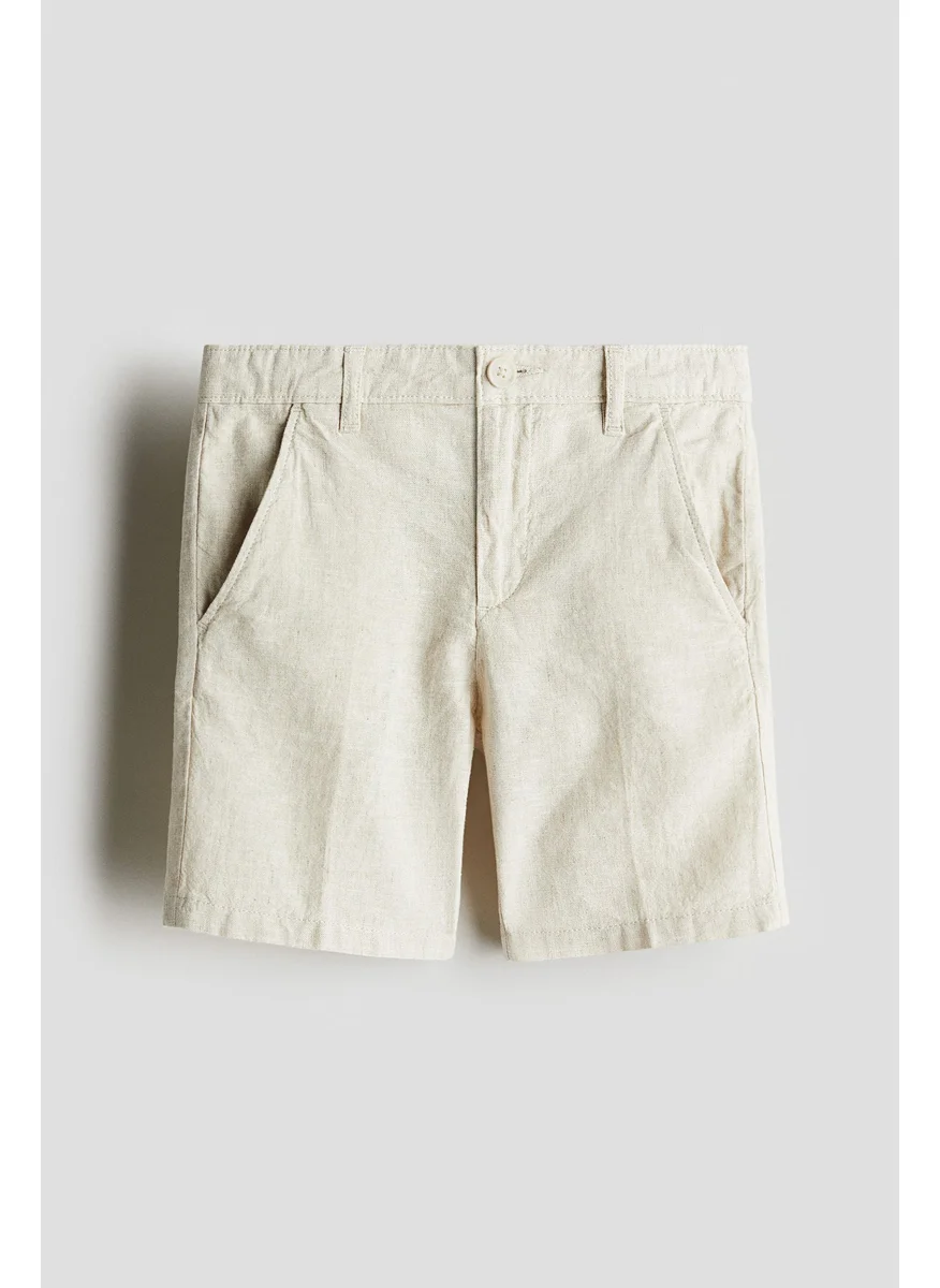 H&M Linen-Blend Chino Shorts