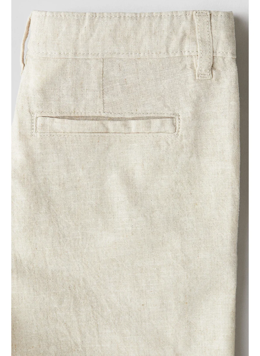H&M Linen-Blend Chino Shorts