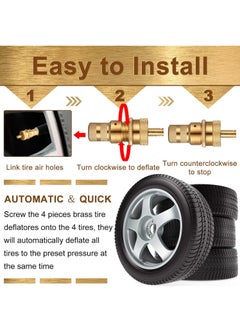 RATSAW 6 To 30 PSI Automatic Tire Deflator Kit Air Down Tire Deflators Offroad Accessories 5 Pack  - Image 3