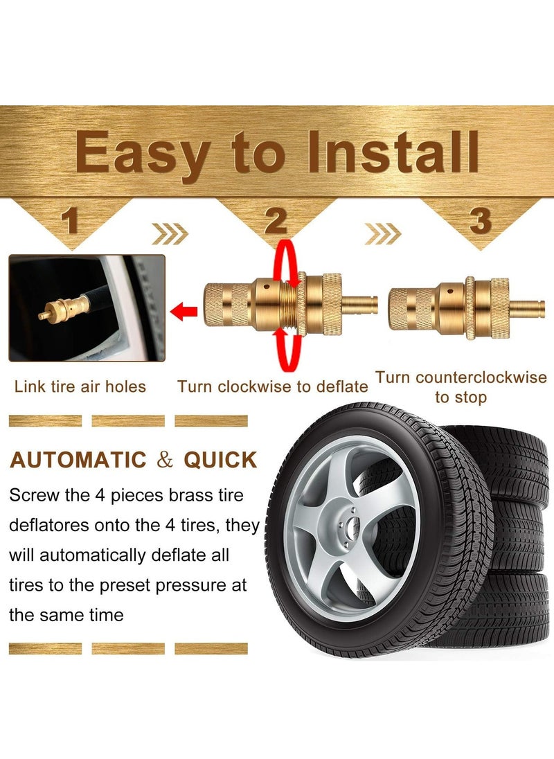 RATSAW 6 To 30 PSI Automatic Tire Deflator Kit Air Down Tire Deflators Offroad Accessories 5 Pack  - Image 3