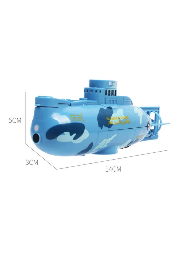 Mini Electric Submarine Remote Control Boat 6-Channel Remote Controller Full Waterproof Model Children's Water Play Summer Toy-Color:26cm Twin Vortex Jet Speedboat Blue  - Image 4