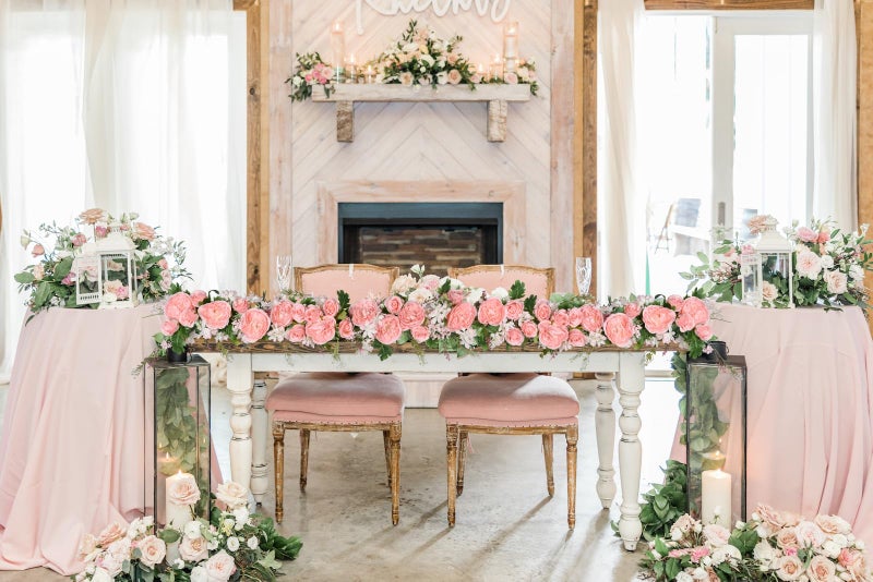 DearHouse 2Pack Artificial Peony Flower Garland - Silk Peony Garland with Pink Flowers for Wedding Party Table Decoration,6ft/Strand - Image 2