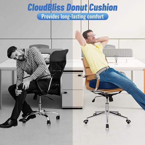 CloudBliss Donut Pillow Seat Cushion for Tailbone Pain Relief and Hemorrhoids, Memory Foam Chair Cushion for Postpartum Pregnancy, Seat Cushions for Men and Women for Home & Office, (Blue) - Image 5