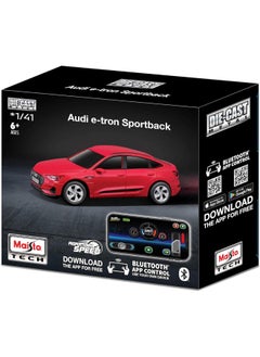 Maisto Maisto Tech Audi E-tron Sportback Bluetooth App Control Die-cast Metal RC Car (1:41, Red)  - Image 1