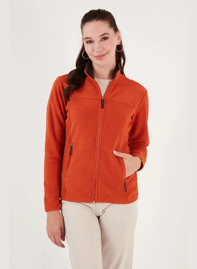 ليلا كارديجان نسائي بياقة مدورة وسحاب وجيوب مضادة للوبر قطعتين