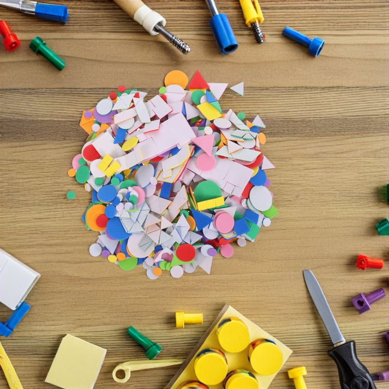 🧸 قطع فوم ملصقات لاصقة بأشكال هندسية لألعاب الأطفال وأنشطة ما قبل المدرسة والحرف اليدوية - Image 2