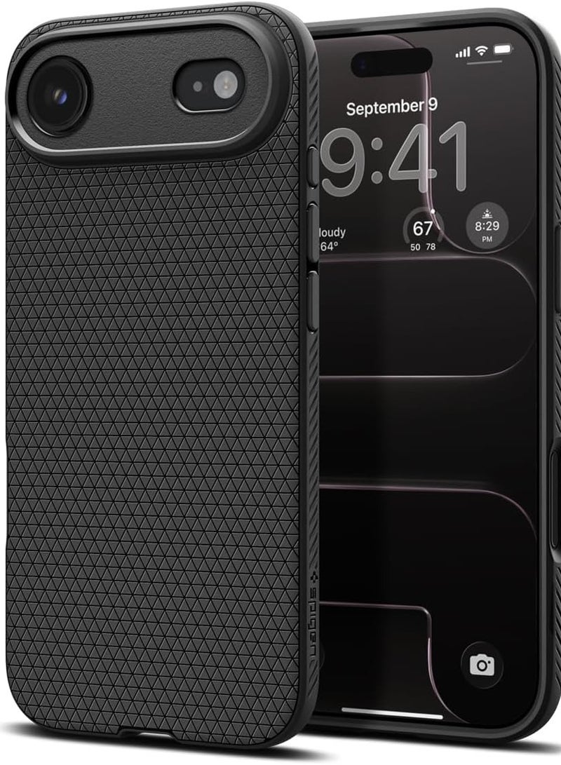 Spigen غطاء حماية سائل آير لجهاز آيفون 17 آير - أسود غير لامع - Image 1