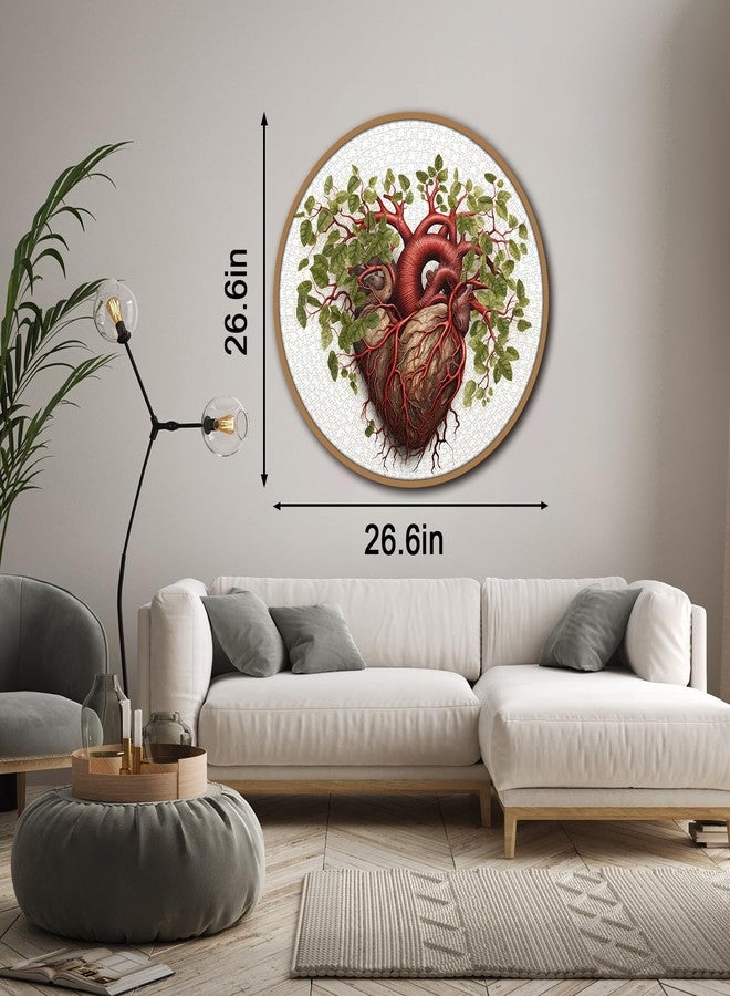 PPuzzling Tree of Life Puzzles 1000 Pieces for Adults, Nature Heart Challenging Jigsaw Puzzles, Hard Round Plant Puzzle as Home Decor - Image 3