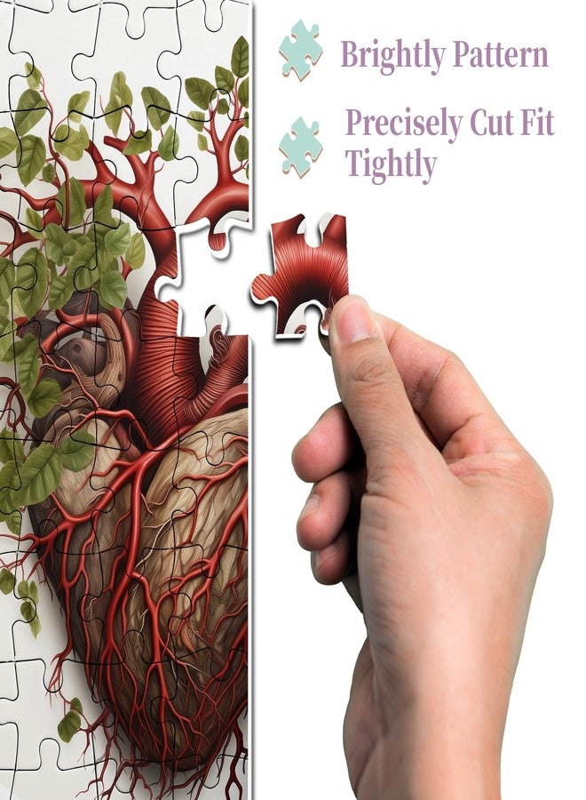 PPuzzling Tree of Life Puzzles 1000 Pieces for Adults, Nature Heart Challenging Jigsaw Puzzles, Hard Round Plant Puzzle as Home Decor - Image 4