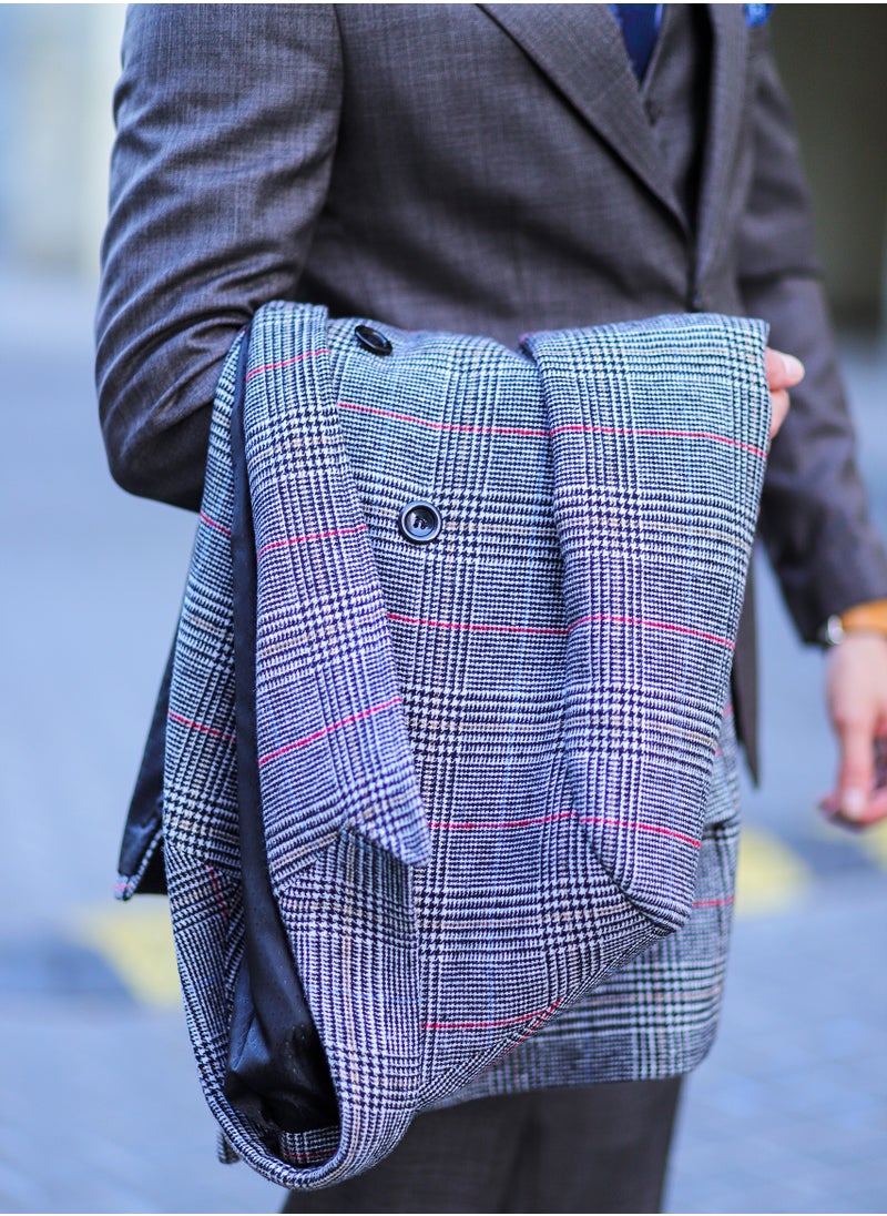 Levantino - Levantino Long  Checkes Overcoat - Image 1