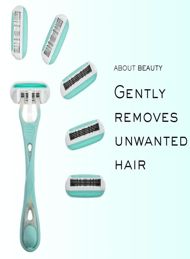 About Face Body Kai Complete 4-Blade Shaving System for Women; Minimizes Nicks & Cuts; Contains 9 Refill Cartridges & 2 Reusable Handles, 1 Count (Pack of 1) - Image 2