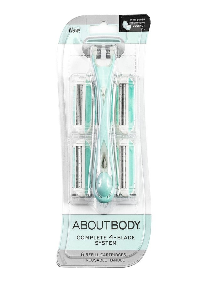 About Face Body Kai Complete 4-Blade Shaving System for Women; Minimizes Nicks & Cuts; Contains 9 Refill Cartridges & 2 Reusable Handles, 1 Count (Pack of 1) - Image 1