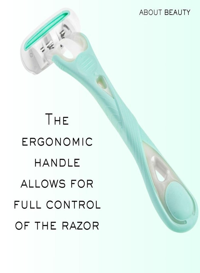 About Face Body Kai Complete 4-Blade Shaving System for Women; Minimizes Nicks & Cuts; Contains 9 Refill Cartridges & 2 Reusable Handles, 1 Count (Pack of 1) - Image 3