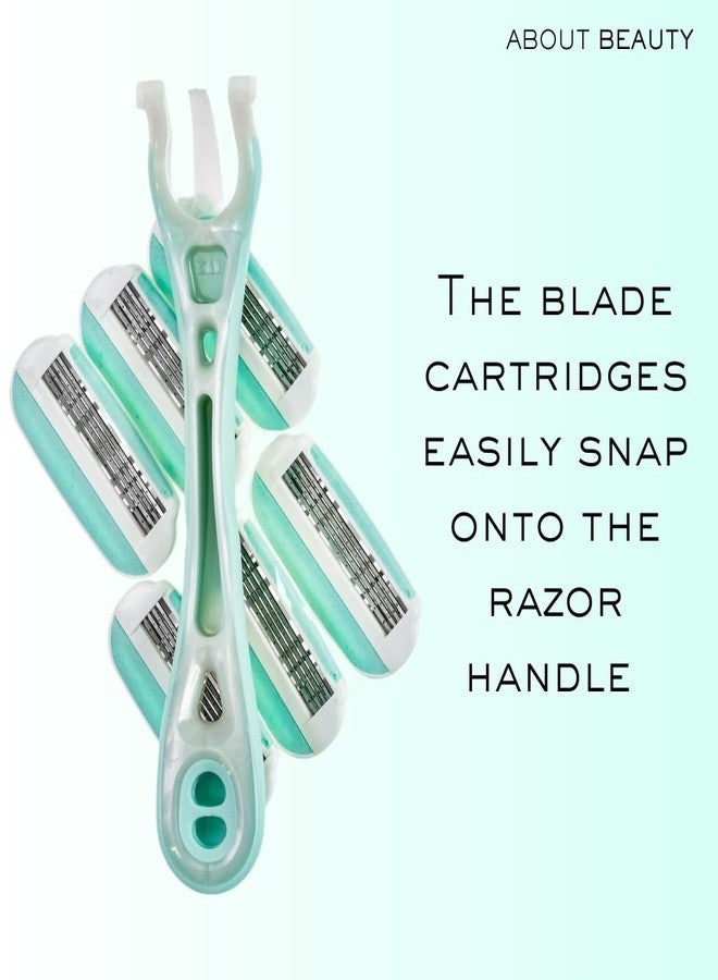 About Face Body Kai Complete 4-Blade Shaving System for Women; Minimizes Nicks & Cuts; Contains 9 Refill Cartridges & 2 Reusable Handles, 1 Count (Pack of 1) - Image 5