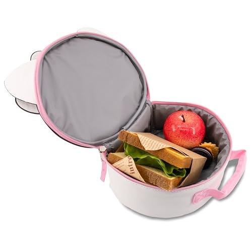 Fast Forward Sanrio Hello Kitty Lunch Box for Kids | PU Leather Insulated Lunch Bag Lunch Box for Girls, Boys, Unisex, Toddlers | Hello Kitty White Reusable Lunchbox - Image 3