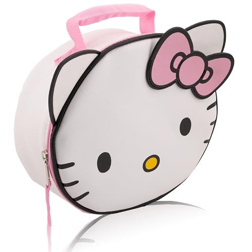 Fast Forward Sanrio Hello Kitty Lunch Box for Kids | PU Leather Insulated Lunch Bag Lunch Box for Girls, Boys, Unisex, Toddlers | Hello Kitty White Reusable Lunchbox - Image 2