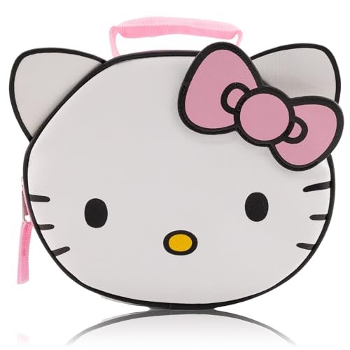 Fast Forward Sanrio Hello Kitty Lunch Box for Kids | PU Leather Insulated Lunch Bag Lunch Box for Girls, Boys, Unisex, Toddlers | Hello Kitty White Reusable Lunchbox - Image 1