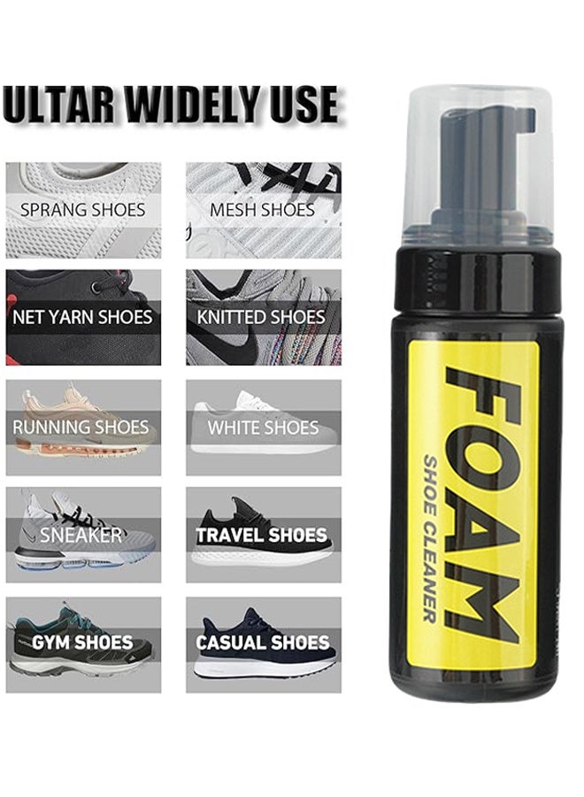 Biki Shoe Cleaner Kit, Shoe Cleaner Kit For Sneaker, Water-Free Foam Sneaker Cleaner 5.3Oz With Shoe Brush And Microfiber Clothing Towel, Premium Sneaker Cleaning Travel Kit Work On Most Shoes - Image 5