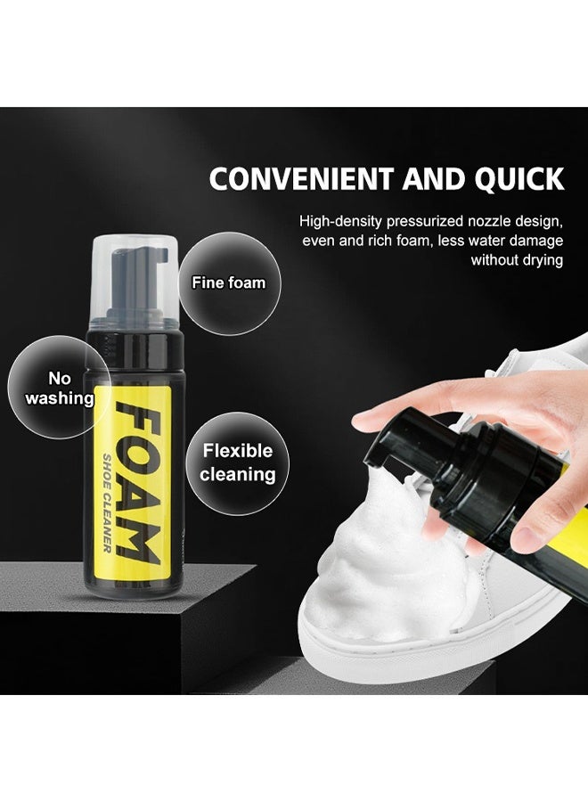 Biki Shoe Cleaner Kit, Shoe Cleaner Kit For Sneaker, Water-Free Foam Sneaker Cleaner 5.3Oz With Shoe Brush And Microfiber Clothing Towel, Premium Sneaker Cleaning Travel Kit Work On Most Shoes - Image 4