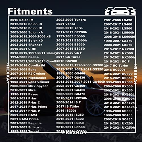 Rexka ركسكا 20 قطعة مشابك تثبيت غطاء المصد وغطاء الشبكة متوافقة مع تويوتا لكزس 52161-16010 52161-02020 - Image 3