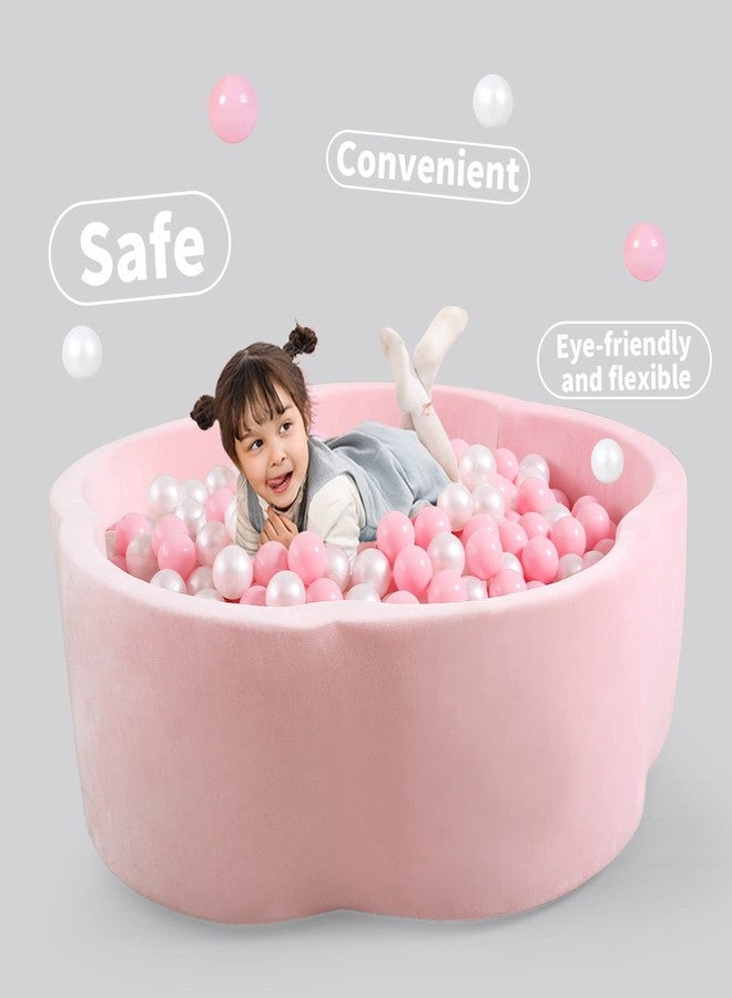 Heopeis Ball Pit Balls Crawl Balls Crush Proof Plastic Ball for Infant Ball Pit Children's Toy Balls Pearl Ocean Balls, 2.2inches,100Pcs (Pink/Pearl White) - Image 4