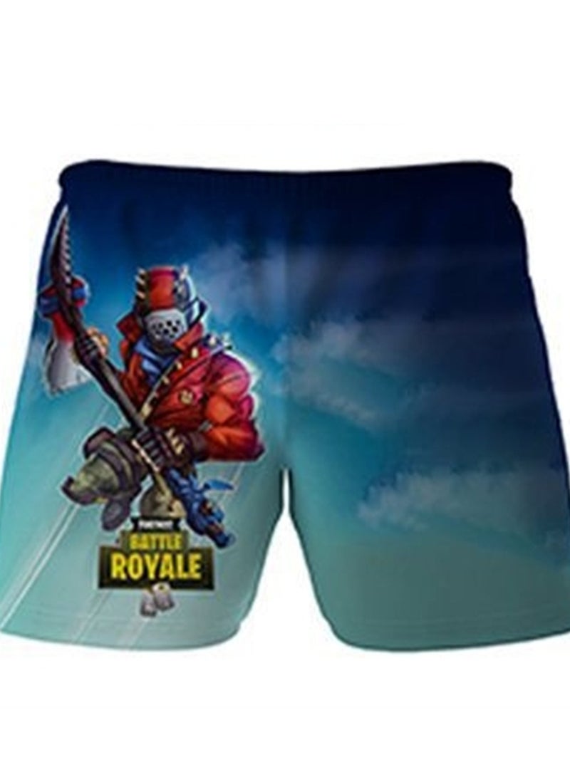 مجموعة Game Fortnite مجموعة شورت تي شيرت للأطفال بطباعة رقمية ثلاثية الأبعاد قابلة للتنفس - Image 3