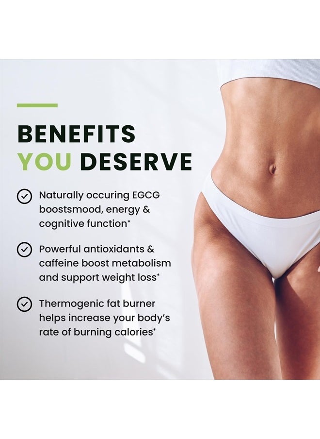 Nobi Nutrition - Green Tea Weight Loss Pills with Green Coffee Bean Extract | Belly Fat Burner, Metabolism Booster, & Appetite Suppressant for Women & Men | 45% EGCG | Vegan, Gluten-Free Supplement | 60 Capsules - Image 1