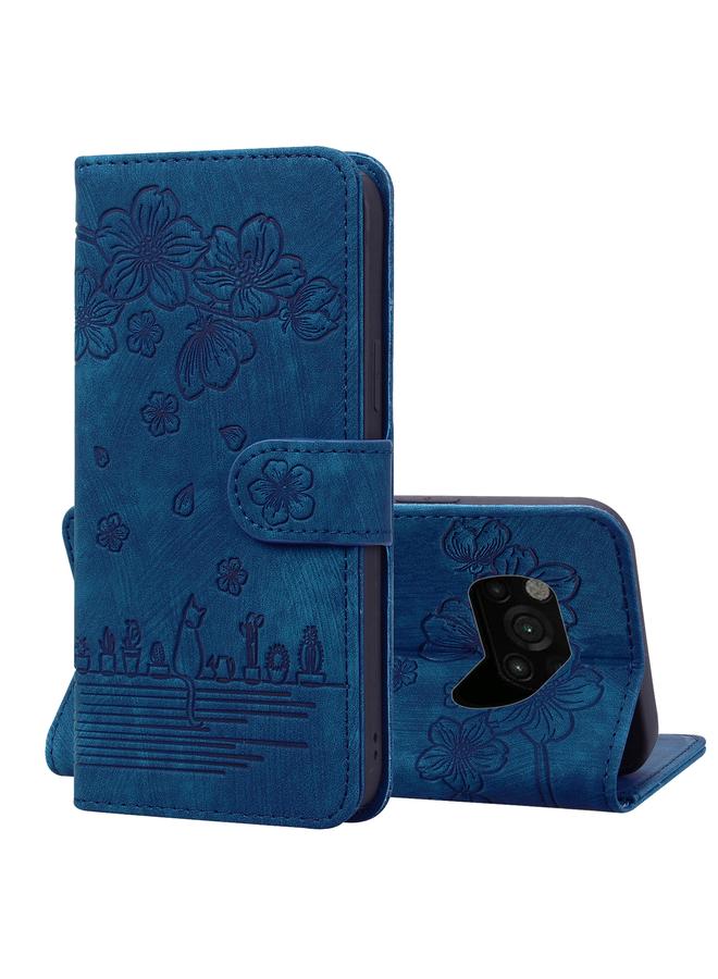 إيروريكس جراب لهاتف Xiaomi Poco X3 / X3 NFC جراب هاتف من الجلد المنقوش عليه رسمة قطة ساكورا الكرتونية - Image 1