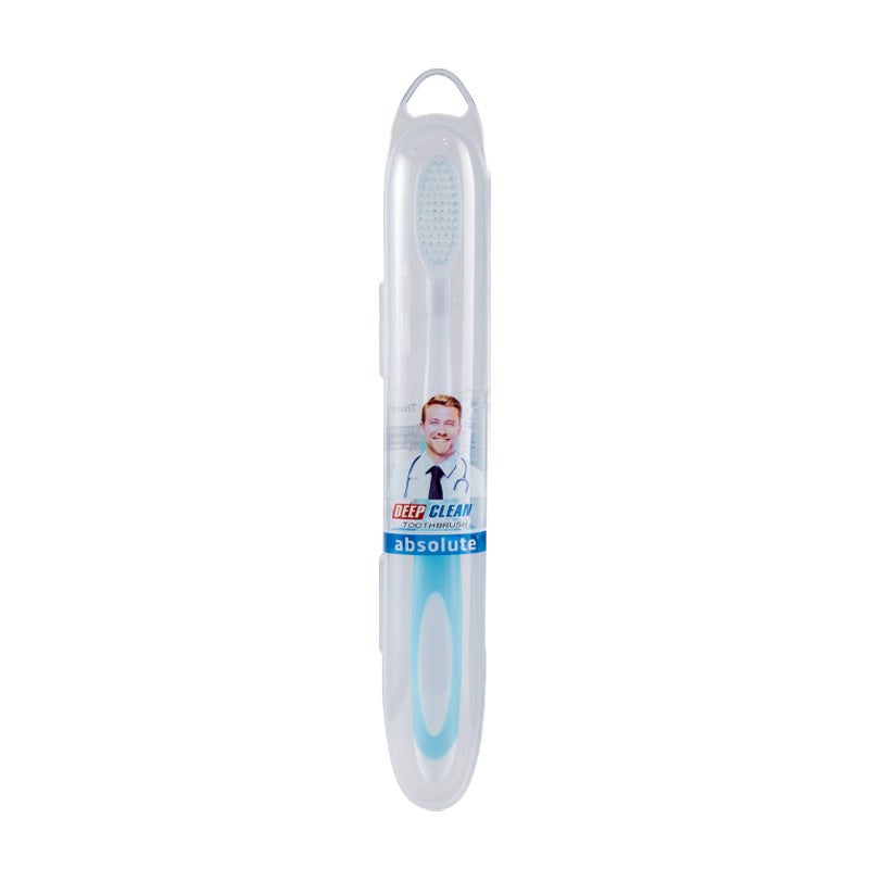 Generic Premium Soft Bristle Toothbrush Anti-slip Grip Gum Care Sky blue boat box 