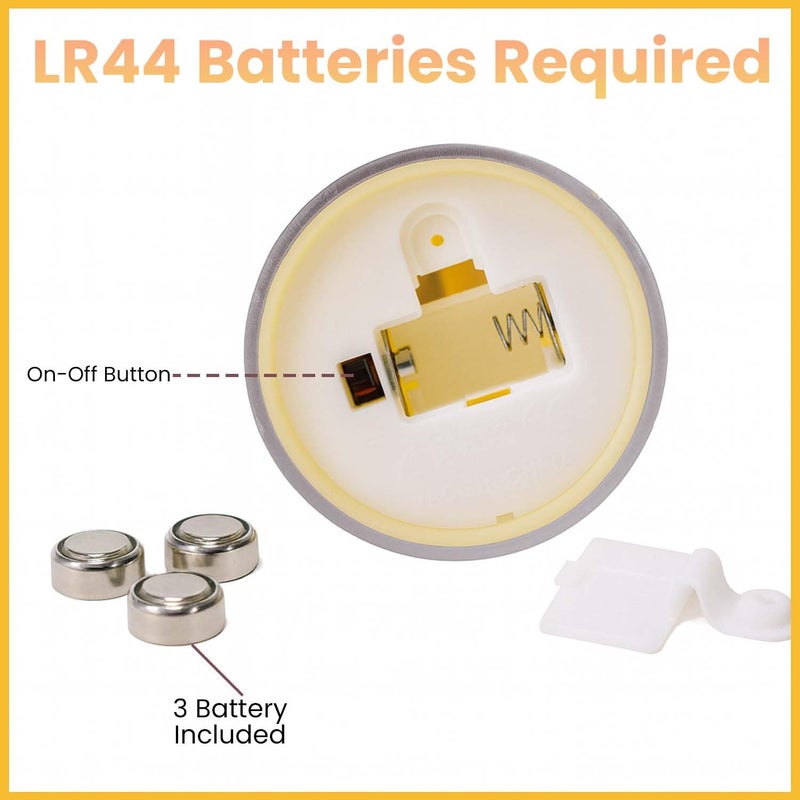 Go Hooked مجموعة شموع LED أكريليك مضيئة بدون لهب - مجموعة من 3 شموع مزخرفة تعمل بالبطارية، أضواء آمنة بدون دخان لتزيين المنزل، ديوالي، بوجا، حفلات الزفاف والحفلات - Image 5