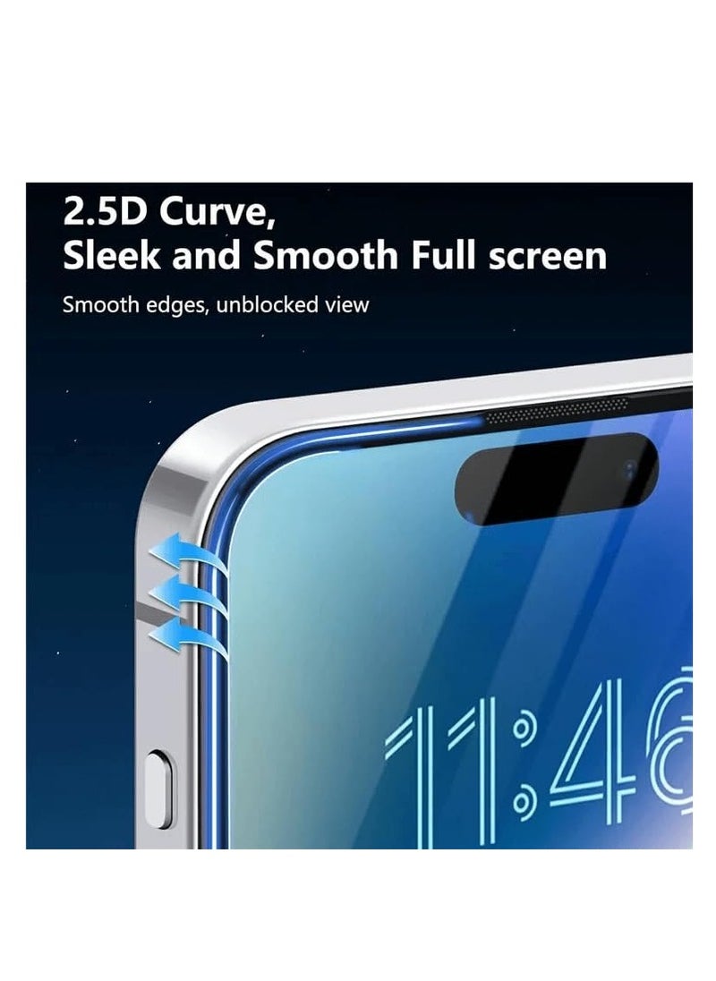JOY Joyroom JR-MLG0287 Tempered Glass Screen Protector (2.5D Full Screen with Black Edge）for iP 16 Pro Max (Anti-Blue Light+Dustproof)  - Image 2
