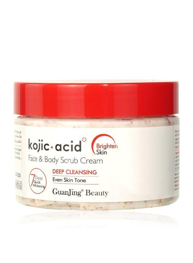 Kojic Acid Face Body Scrub Cream Beep Cleansing Even Skin Tone