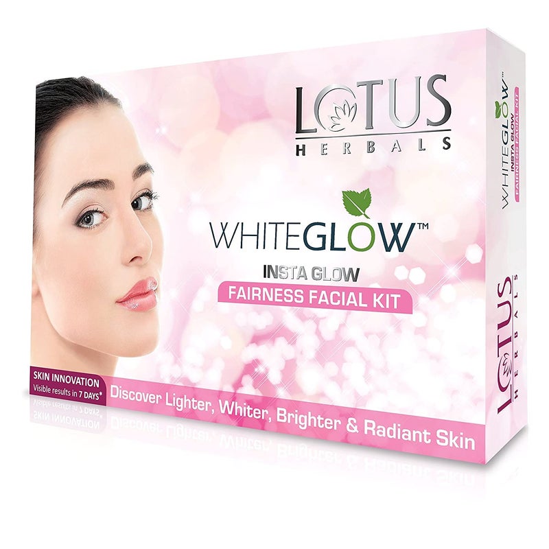LOTUS HERBALS Lotus Herbals Whiteglow Insta Glow 1 Facial Kit for Cleansing Whitening Smoothing For Radiant Glowing Skin Natural Ingredients 40g  - Image 1