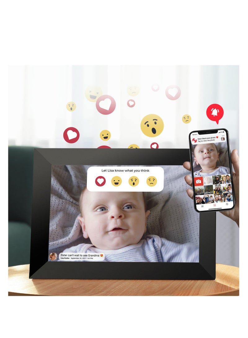 FRAMEO Digital Photo Frame 10.1 inch WiFi Smart Frame HD IPS Touch Screen, 32GB Storage, Auto-Rotate, Wall-Mountable, Easy Setup to Share Photos & Videos via Free App from Anywhere - Image 4