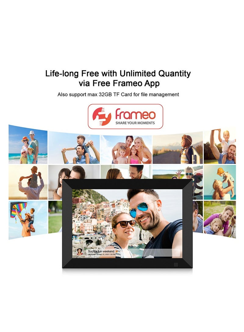 FRAMEO Digital Photo Frame 10.1 inch WiFi Smart Frame HD IPS Touch Screen, 32GB Storage, Auto-Rotate, Wall-Mountable, Easy Setup to Share Photos & Videos via Free App from Anywhere - Image 5