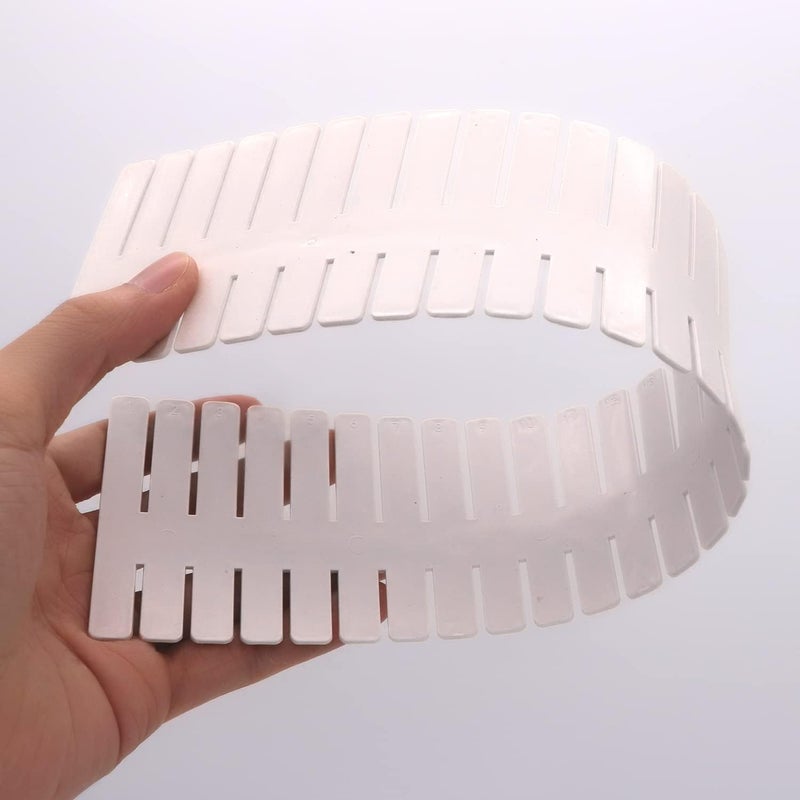 DUTWROY 24Pcs Adjustable Drawer Dividers 14.5Inch Plastic Storage Drawers Divider White DIY Grid Drawer Organizer Dividers for Socks Underwear Makeup Clothes (White) - Image 5