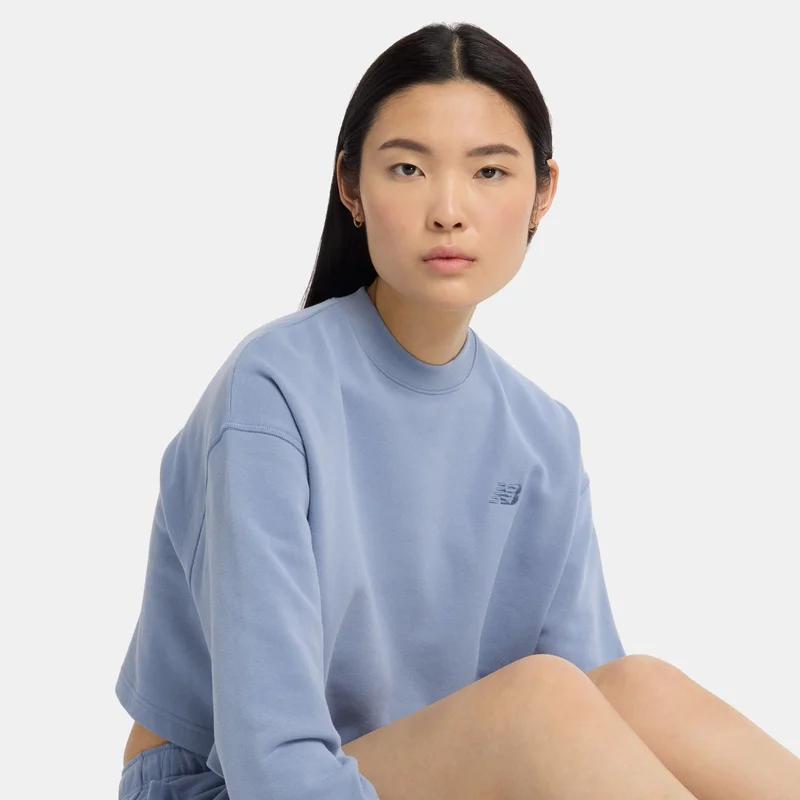 New Balance Blue Women's Coastal Fleece Sweatshirt for Women | Best Price UAE